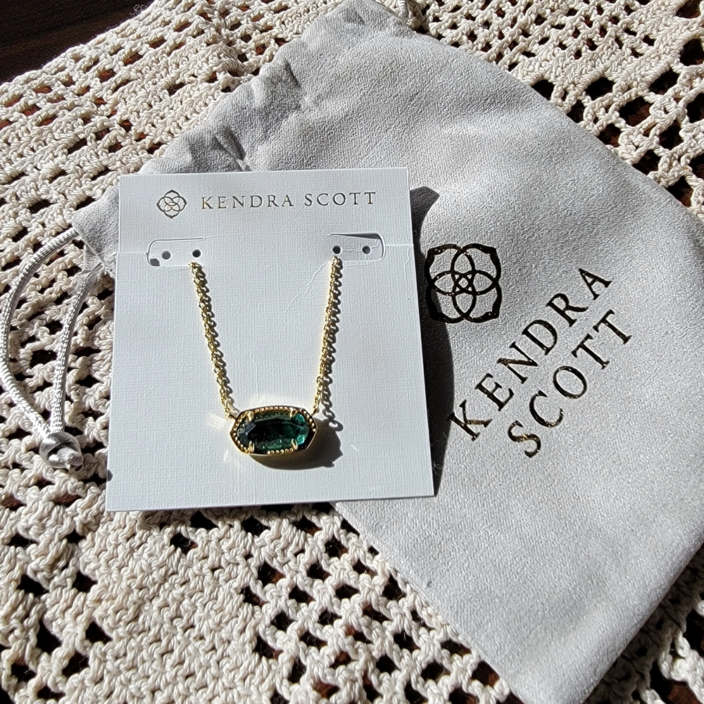 Kendra Scott Elisa Necklace Gold London Blue Gem